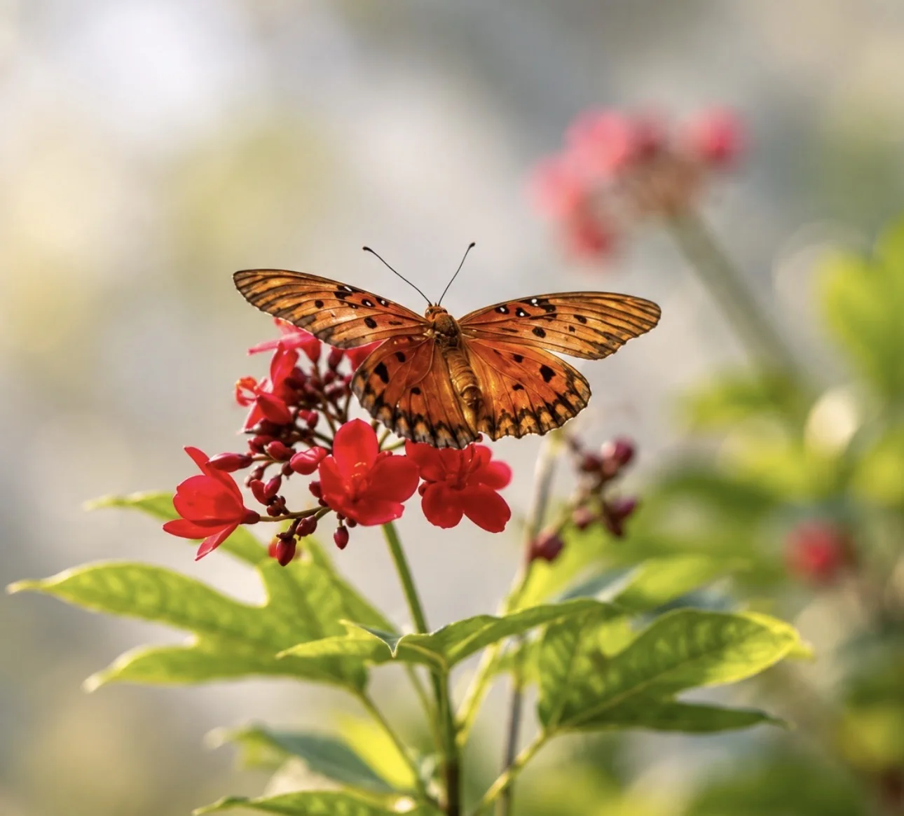 Butterfly on flowers