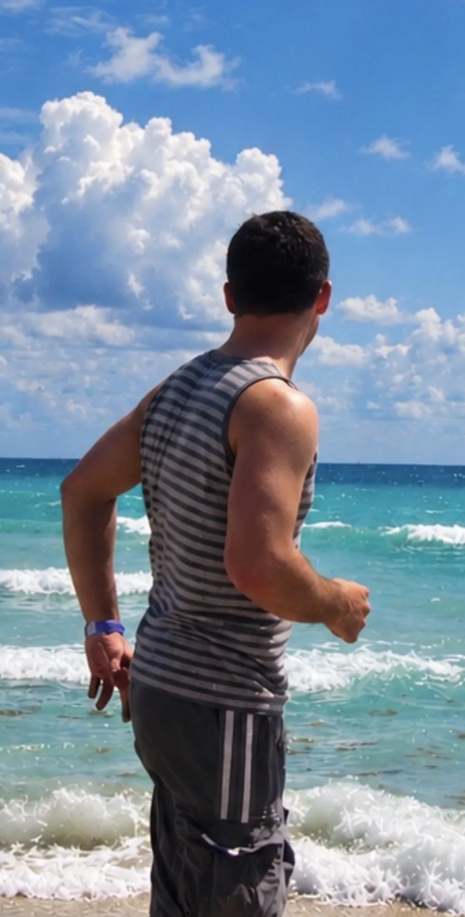 Scott Stoneburner looking across the ocean
